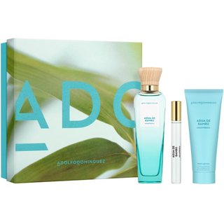 Kit Adolfo Dominguez Água Fresca Bambú Edt Perfume Feminino 120ml e Creme Corporal 75ml e Miniatura 10ml