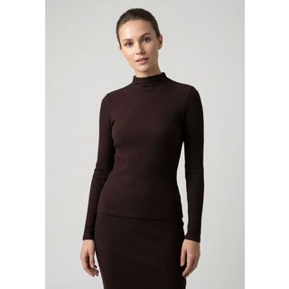 Blusa Feminino Lez a Lez Malha Canelado Sevilha Marrom
