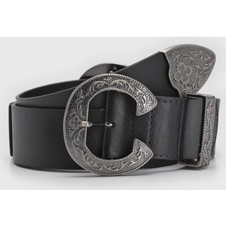 Cinto Feminino Capodarte Fivela Western Preto