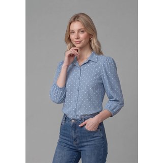 Camisa Intens Manga 3/4 Viscolinho Azul