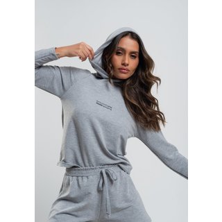 Casaco Esportivo Com Capuz Moletinho Salvatore Fashion Mescla