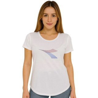 Camiseta Diadora Big Logo Movimento Feminina - Branco - diadora