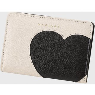 Carteira de Couro Mariart 669 Off White/Preta