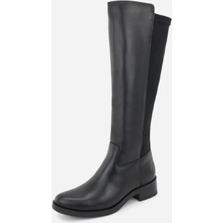 Bota Maria Paua Store Montaria Feminina Cano Longo Couro Preta Conforto Preto