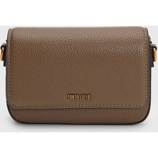 Bolsa Média Santa Lolla Texturizada Marrom