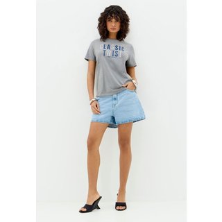 Short Jeans Cós Duplo Feminino Inblanche