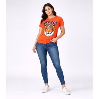Blusa T-Shirt Feminina Estampada Select Laranja