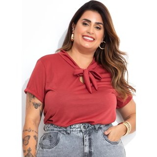 Blusa Em Malha Flamê Terracota Marguerite