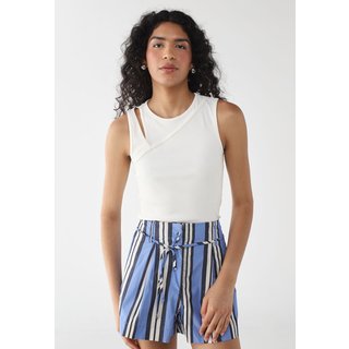 Blusa Feminina My Favorite Recorte Assimétrico Off-White