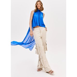 Blusa Alongada Fluida Chiffon Lança Perfume