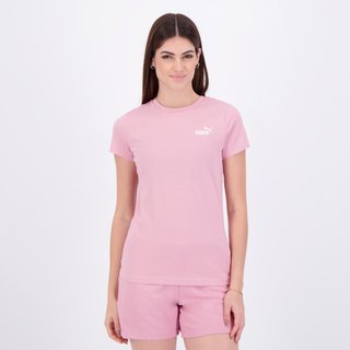 Camiseta Puma ESS Small No. 1 Logo Feminino Rosa