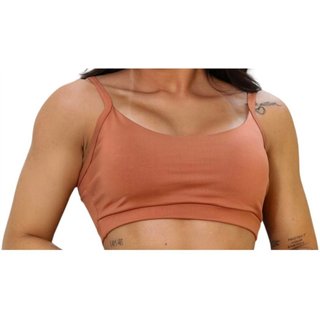 Top Suplex FMF Alças Finas Look Fitness Feminino para Academia Marrom Yoga, Pilates e Hyrox