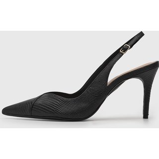 Scarpin Feminino Arezzo Bico Fino Slingback Preto