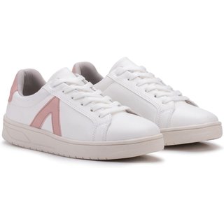 Sapato Feminino Branco Rosa Tenis Casual Moda Blogueira Original Estilo Shoes