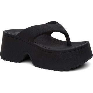 Sandália Plataforma Feminina Estilo Chunky Salto Alto Confortável Solado Tratorado Tendência Fashion