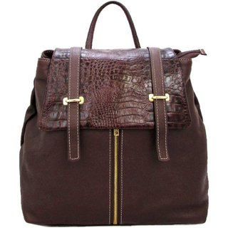 Mochila SN Couros Holanda Marrom