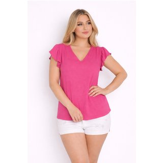 Blusa D Bell Outlet Fashion Gola V Rosa