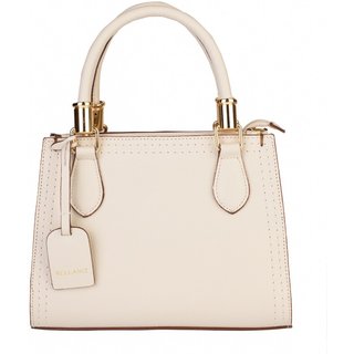 Bolsa Bellaniz Baú De Couro Liso Andressa - Marfim