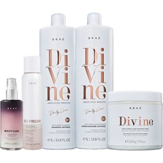 Brae Divine Kit Duo 1L Mascara 500g Beauty Sleep 100ml e So Fresh 150ml