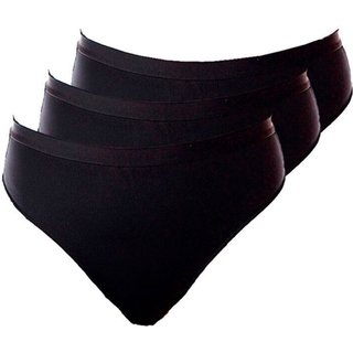 Kit com 3 Calcinhas Alta Pele de Seda Demillus 26826 Preto