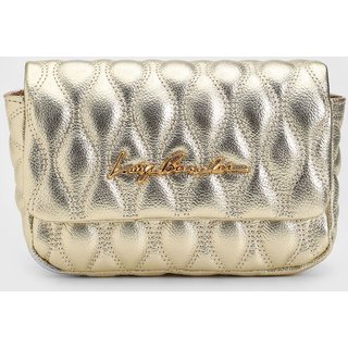 Bolsa Tiracolo Luiza Barcelos Metalizado Dourada