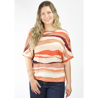 Blusa Pau a Pique Estampada Telha TELHA - M Pau a Pique