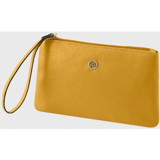 Bolsa Carteira Clutch Couro Mariart Cambará Açafrão
