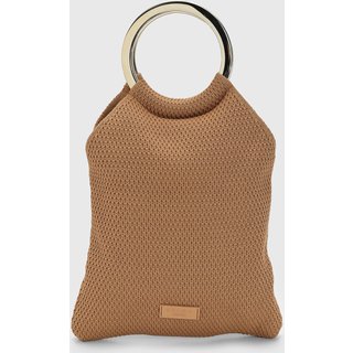 Bolsa Feminina Brizza Arezzo Alça Metálica Caramelo