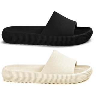 Kit 2 Chinelo Nuvem Feminino Ortopédico Anatômico Confortável Macio Original Preto