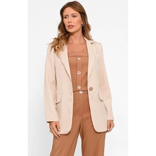 Blazer Bisô Alfaiataria Lisa Bege - Bege
