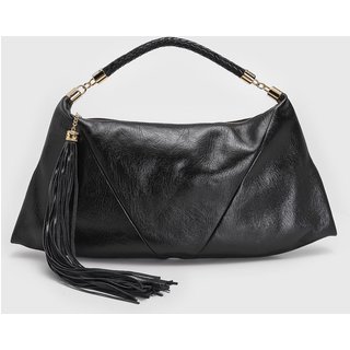 Bolsa Luiza Barcelos Alça de mão Tassel Preta