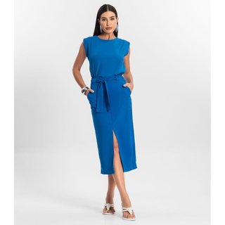 Saia Feminina Midi Endless Azul
