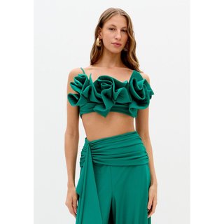 Top Cropped De Alças Com Babados Lança Perfume