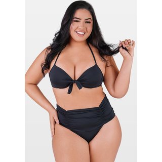Biquíni Summer Soul Meia Taça Hot Pants Plus Size Preto