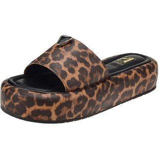 Tamanco Lóris Shoes Feminino Flatform Plataforma Fashion Confort 043-001 Onça