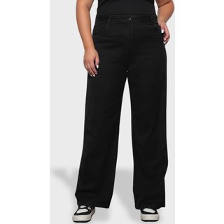 Calça Wide Leg Plus Size Feminina Preta Cintura Alta Conforto e Estilo