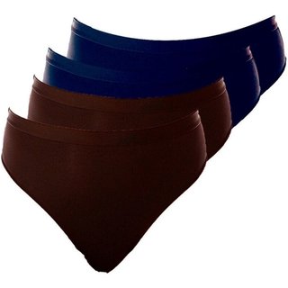Kit com 4 Calcinhas Alta Pele de Seda Demillus 26826 Preto