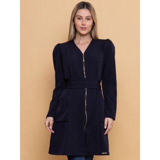 Jaleco Feminino Fabiane Manga Longa Dra Maia Azul Marinho