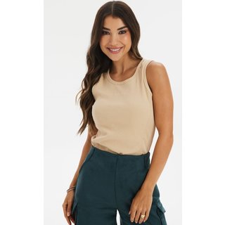 Regata Feminina Canelada Polo Wear Marrom Médio