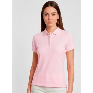 Camisa Polo Dudalina Isis Pr26 Rosa Claro Feminino