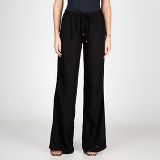 Calça Jeans Leve Pantalona Wide Liocel Elástico na Cintura Colors