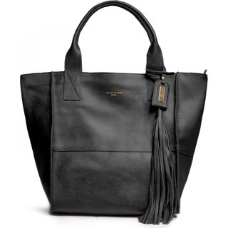 Bolsa Feminina Em Couro Tiracolo Preta "Camila Garetto"""