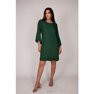 Vestido Curto Viscose Manga Ampla Balli Verde