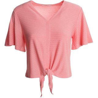 Blusa Fio Brilhoso Manga Curta Autentique Feminina ROSA CLARO