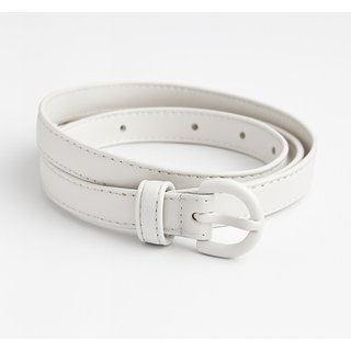Cinto Feminino Casual Elegante Moda Fino Cintura Alta Branco Luisa Rinaldi