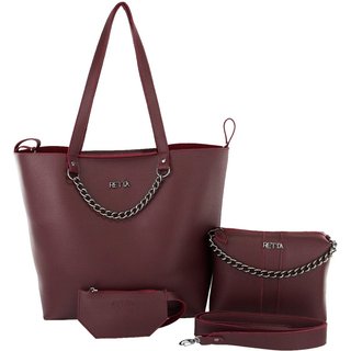 Bolsa Feminina Bolsa Saco Transversal e Porta cartão Retta Vinho