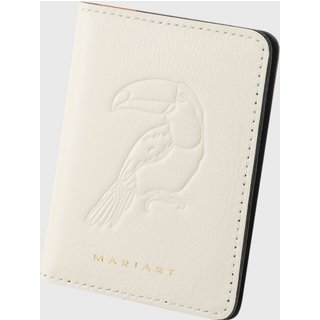 Carteira Couro Mariart Fauna Branco Tucano