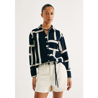 Camisa Feminina Estampada Com Linho Hering
