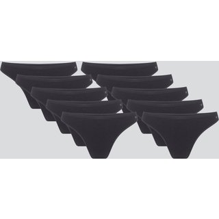Kit Com 10 Calcinhas Básicas Tanga Em Algodão Com Elastano Hering