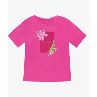 Camiseta Feminina Plus Size Secret Glam Rosa